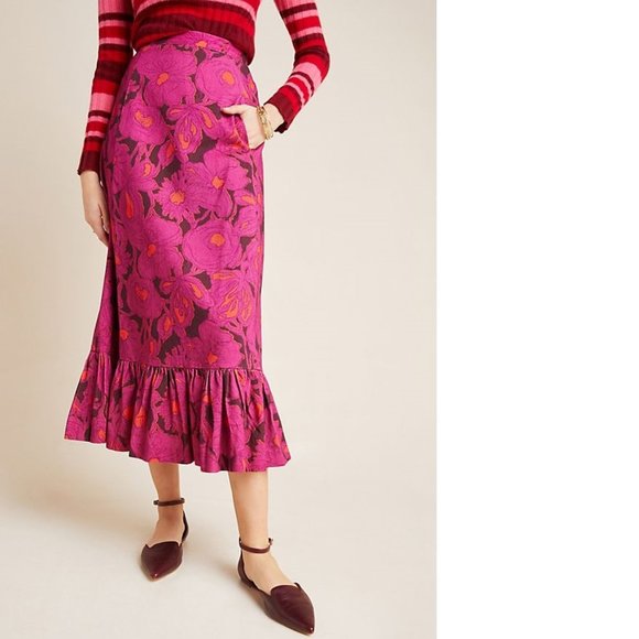 Anthropologie Hyacinth Midi Skirt - Picture 6 of 11